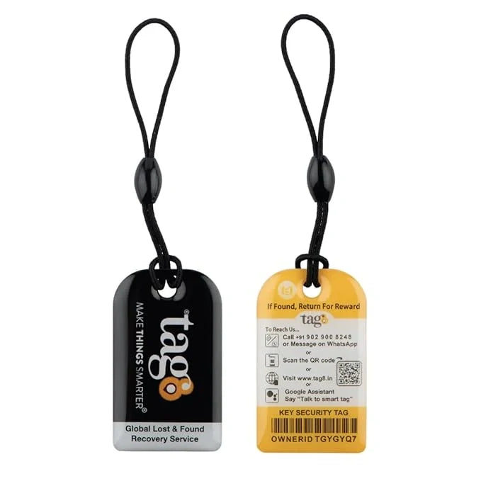 Key Security Tag NFC Smart Luggage Tag — front view | Sleek Dynamics
